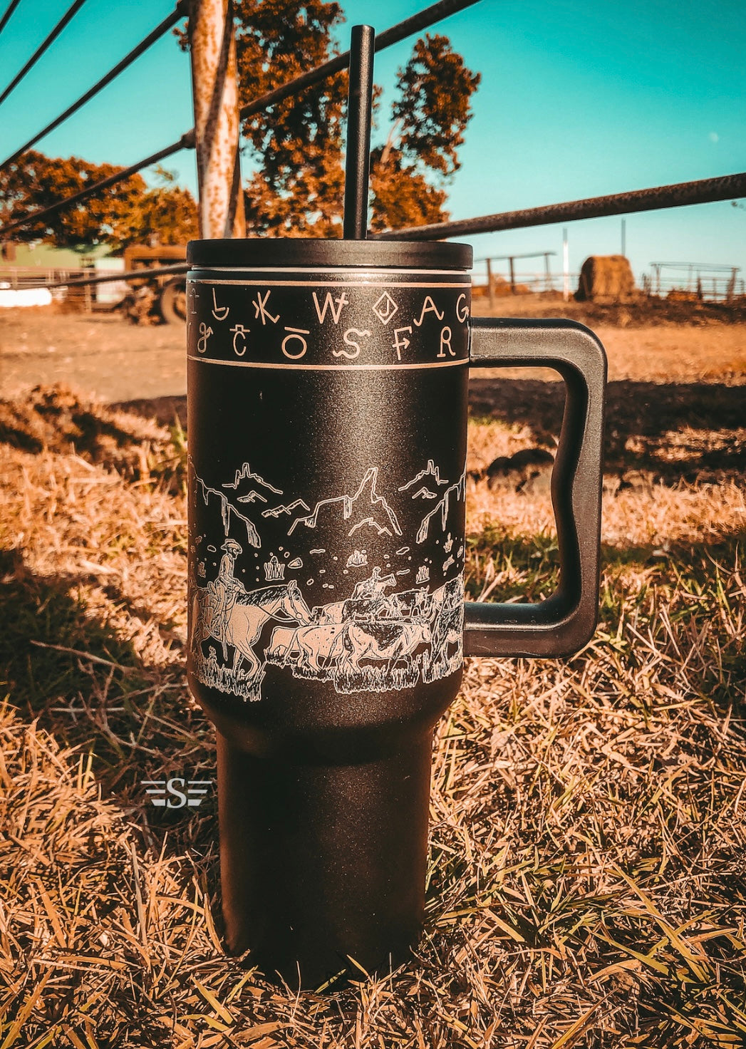 Black Cattle Drive 40oz Tumbler
