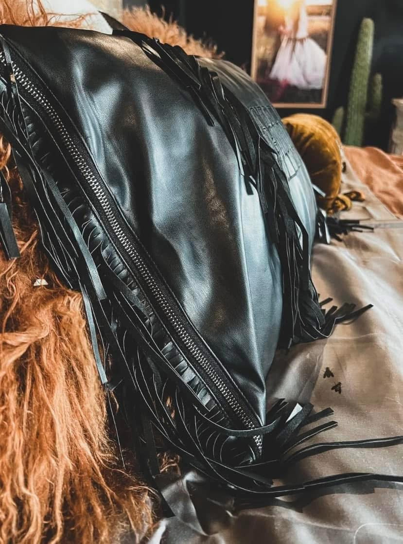 Giddy Up Faux Leather Pillow Case