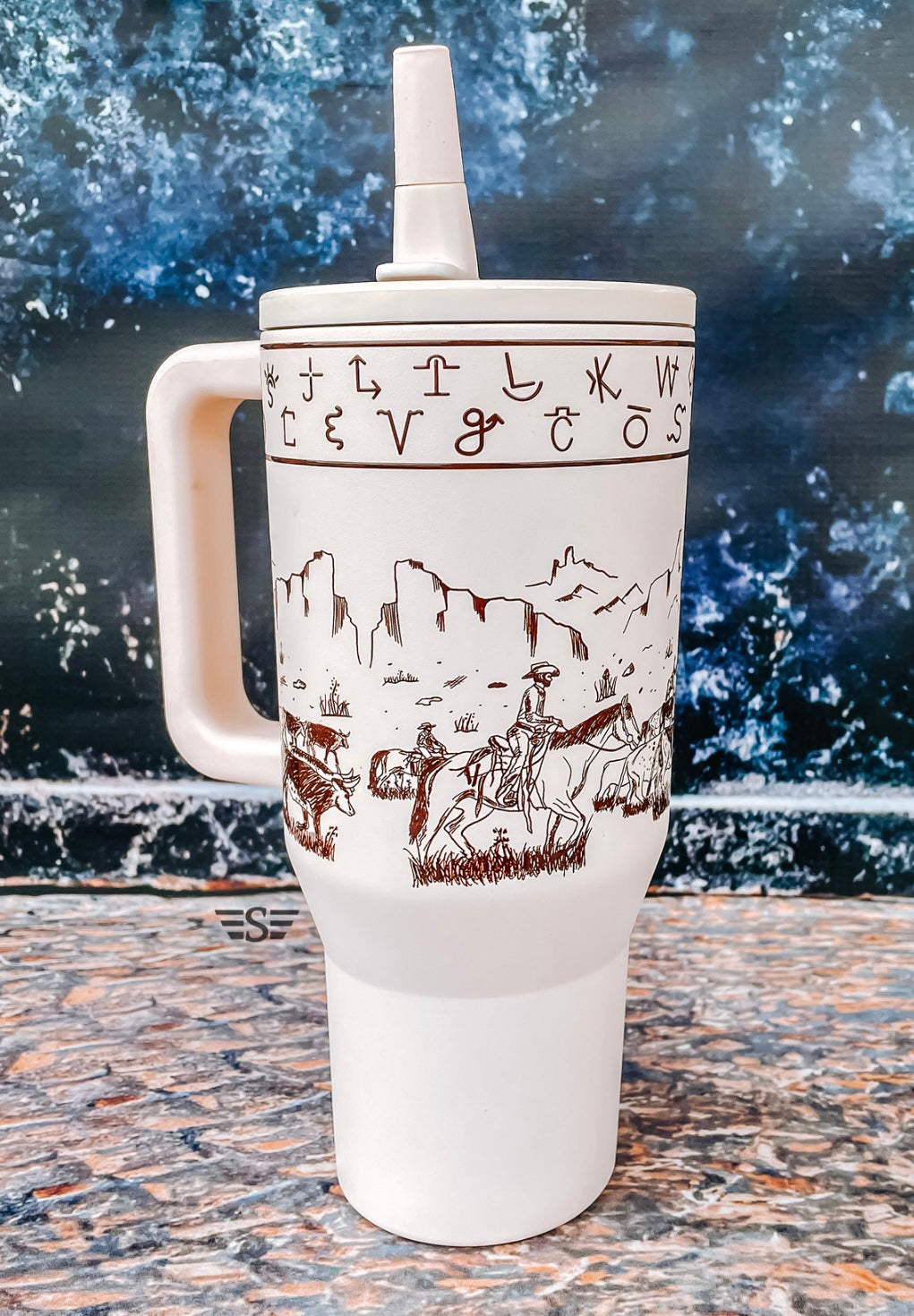 Cattle Drive 32oz Flip Top Tumbler