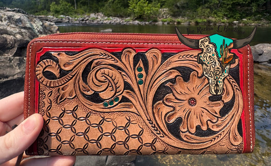 The Sage Wallet (Tooled Leather)
