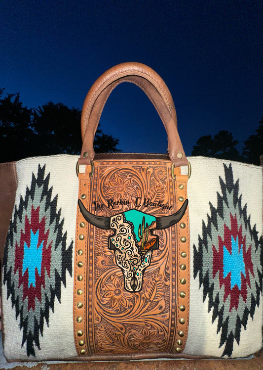 The Raylan Conealed Carry Tote (Tooled Leather)