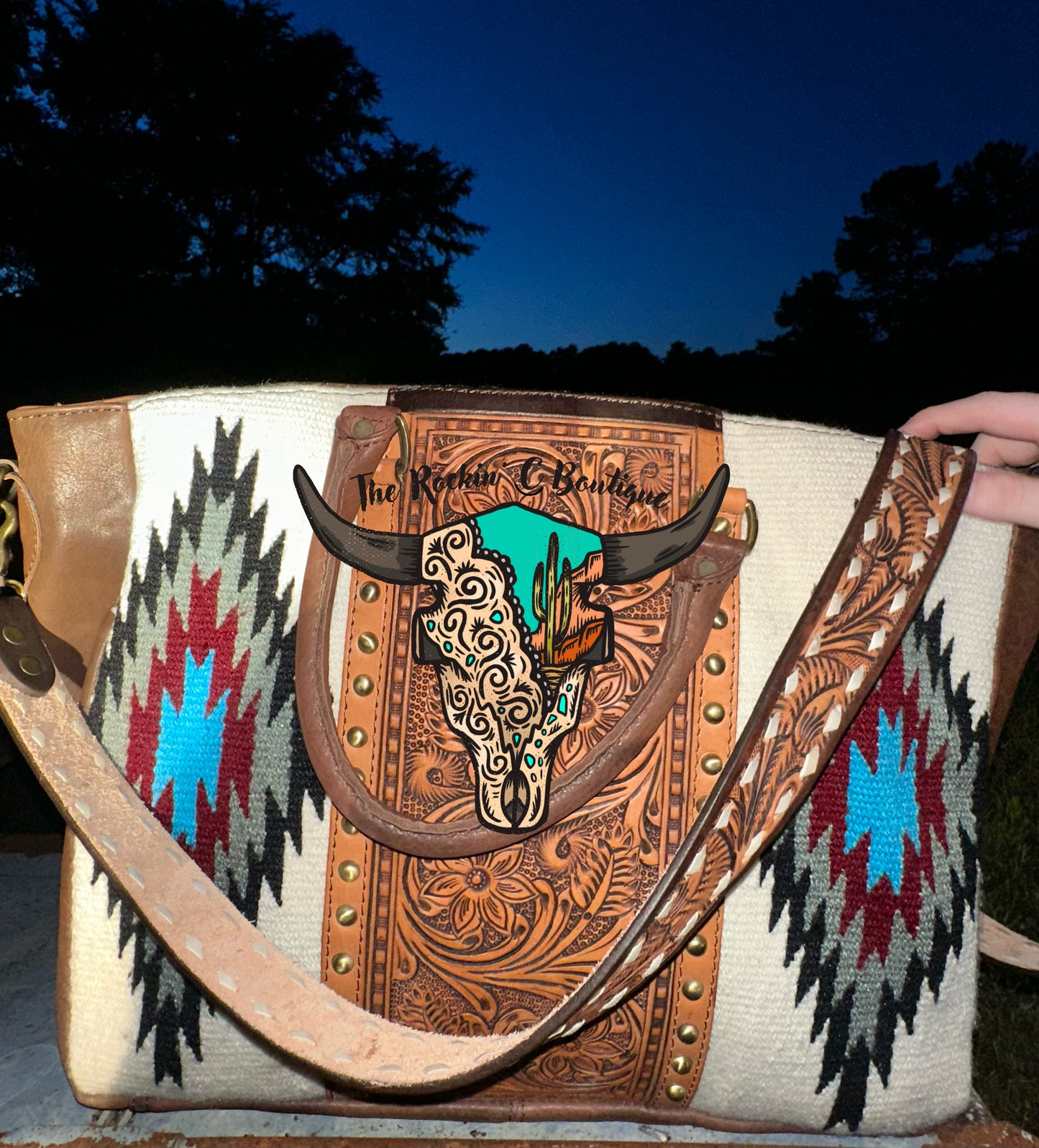 The Raylan Conealed Carry Tote (Tooled Leather)