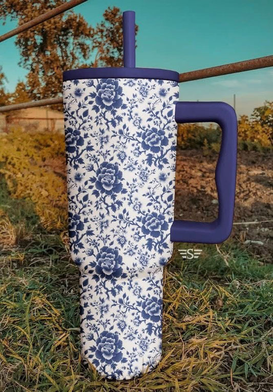 Chinoiserie Floral 40oz Tumbler