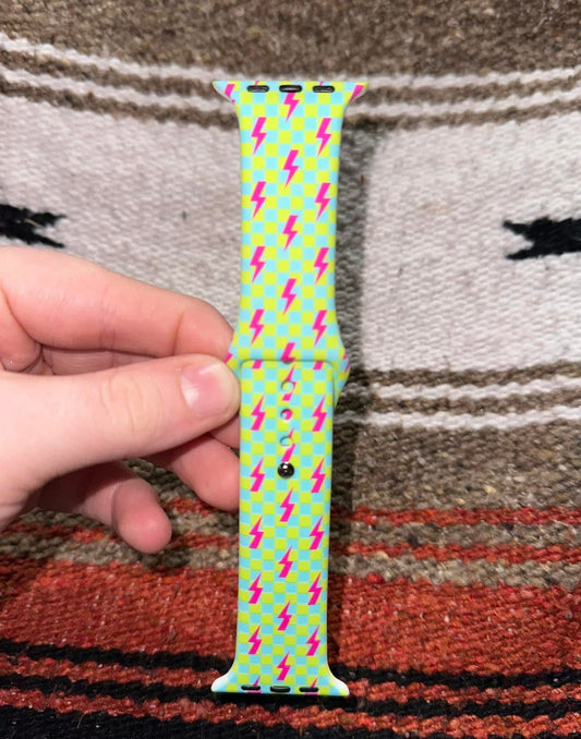 Checkered Bolts Apple Watch Band