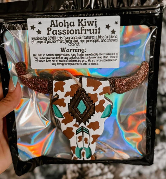 Cow Skull Freshie - Aloha Kiwi Passionfruit