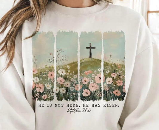 He is Not Here - XL sweatshirt - White